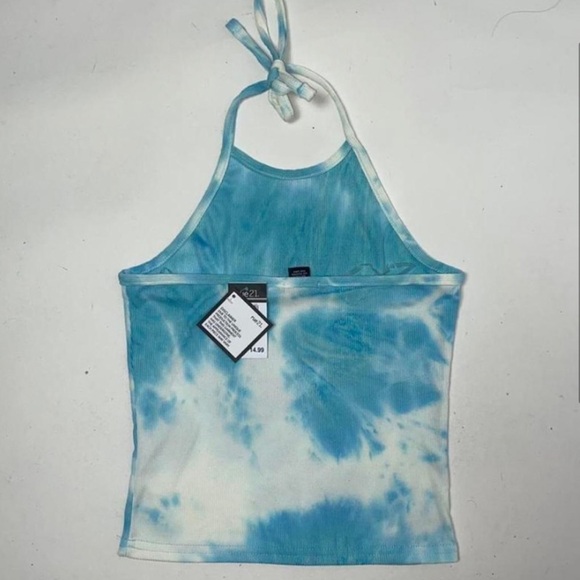Rue21 "Spoiled" Blue Tie Dye Halter Top - Picture 2 of 4